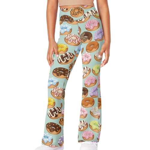 Cozeyat Girls Flare Leggings High Waisted Yoga Pants Bootcut Bell Bottoms Dance Casual Pants Size 5-14 Years