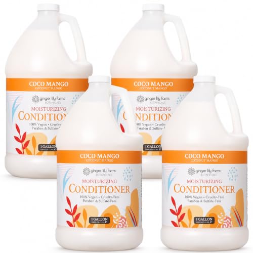 Image of Ginger Lily Farms 4pk /1 gal Moisturizing Conditioner, Coconut Mango Scent