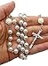Nazareth Store White Pearl Beads Rosary Roses Mystery Beads Prayer Necklace Our Rose Lourdes Medal and Cross Crucifix