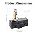 FOCMKEAS 2 Pcs LXW5-11Q2 Micro Limit Switch 5A 250VAC Small Micro Switch with Panel Roller Button 1 NO+1 NC(SPDT) Miniature Limit Switches for Appliances, Industrial Automation & Electronic Equipment