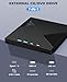 Wbacon 7 in 1 External CD/DVD Drive for Laptop, Portable DVD Player for Laptop with SD/TF Port, External DVD Drive with USB 3.0/Type C, CD Drive USB for PC Windows Linux