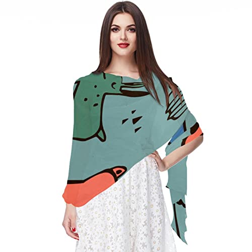 Foulard en mousseline de soie femme noir imprimé animal labrador multicolore mode