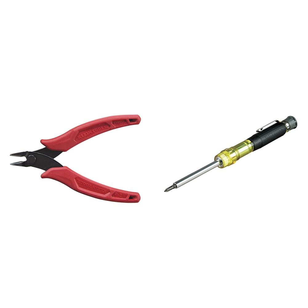 Klein Tools D2755 Pliers, Diagonal Cutting Pliers with Precision Flush