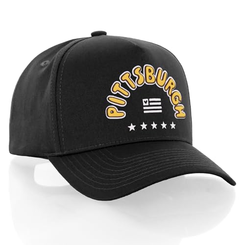 Daxton Vintage Fashion Trucker Hats Love American Cities Retro Premium Collection Pittsburgh Black Cap