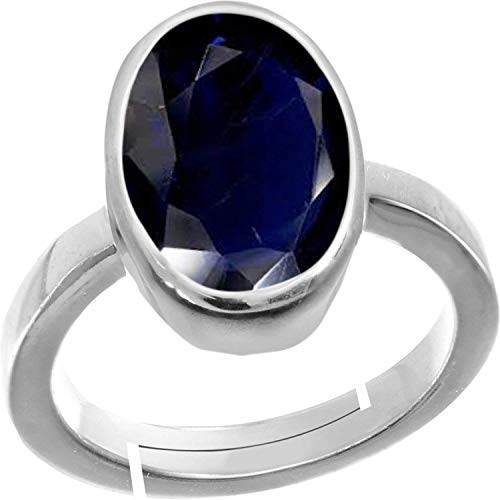 Bague saphir bleu réglable panchdhatu résout le problème de taille femme