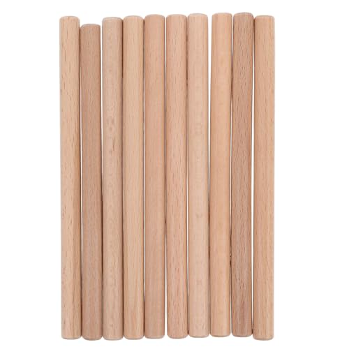 CLISPEED 10個 木製ペグボード用フック 耐久性のある木材製 有孔ボード収納用 丸棒デザインで使いやすく 多用途の壁掛けハンガー 収納スペー