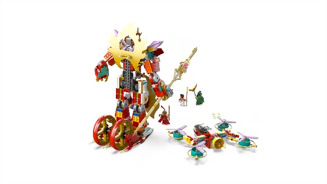LEGO Monkie Kid Nezha's Ring of Fire Mech Toy for Kids, Adventure