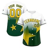 Baseball Trikot Herren Individuelles Baseballtrikot für Männer Damen Kinder Personalisierte Baseball Trikots Button-Down Baseball Shirts Druck-Namen Nummer & Logo Jersey Sprots Uniform,White
