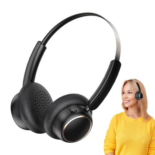 Bsbkoj Auriculares inalámbricos, música, diseño retro, auriculares inalámbricos con cancelación de ruido, herramienta de audio cómoda para ver vídeo, correr, trabajar 9,25 x 8,46 x 2,95 pulgadas,