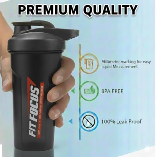 Image of Fitness Gym Bag with Protein Shaker Bottle, Blue and Black, Waterproof Leather Duffle Bag for Men and Women, Stylish Gym Kit (Black)