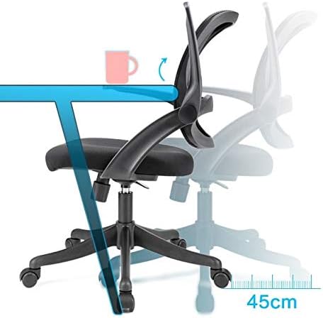 Miniatura 4 de Silla de oficina ergonómica con asiento de malla transpirable, silla de computadora con altura de asiento ajustable y respaldo reclinable,