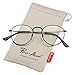 Pro Acme Classic Round Metal Clear Lens Glasses Frame Unisex Circle Eyeglasses (Black)