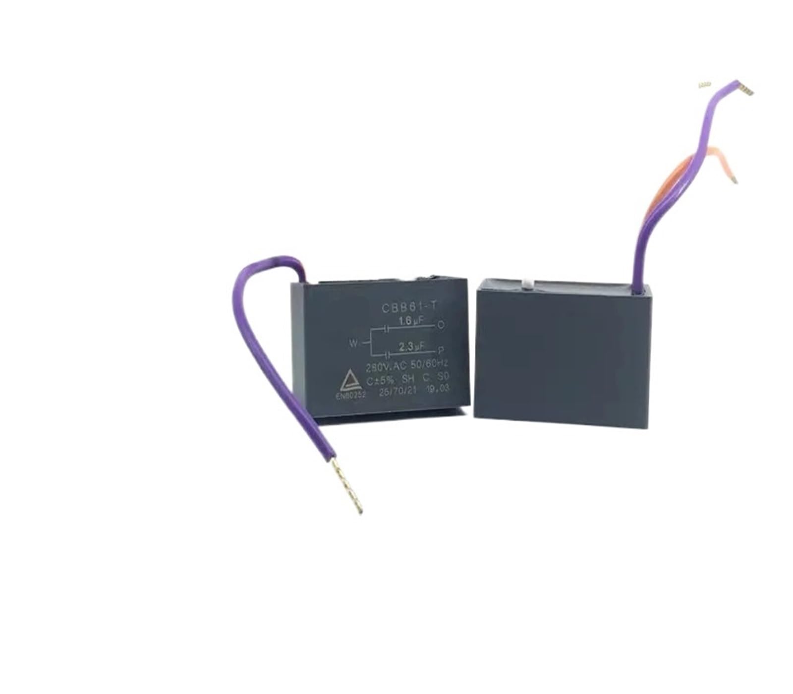 LEOTNNDQ 1pcs Capacitor CBB61 1.6UF+2.3UF 3 Wire 280V 50/60Hz