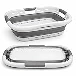 Aspect 68L Collapsible & Portable Laundry Basket | Convenient and Easy Space Saving Storage with Durable Plastic Handles | Preserve Hygiene | Perfect for Laundry Sorting Grey & White