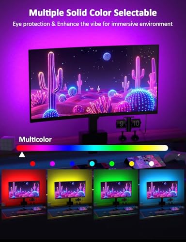 MIWATT Gaming Monitor Light, Backlight with Screen Color sync Effect for 24-27inch Computer Monitor, Compatible with Windows - Image 3