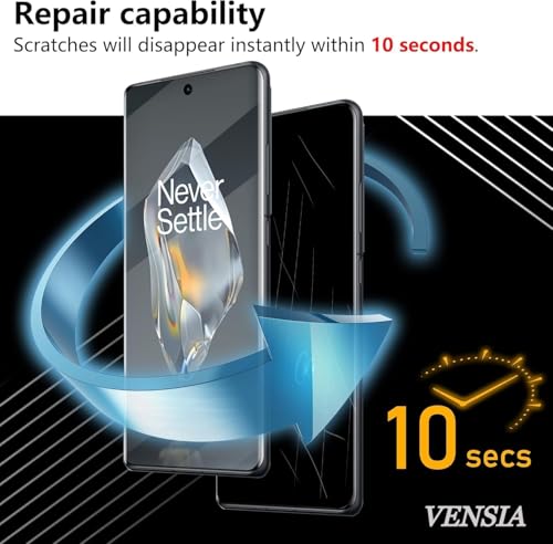 Image of Screen Protector for OnePlus 12 (1 Pack) | HD Clear Hydrogel TPU Film | Full Coverage Screen Guard | Fingerprint Unlock Support | Self-Healing | Anti-Scratch | Bubble-Free | Case Friendly