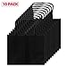 DIOMMELL Set of 10 Reusable Grocery Bags Extra Large Foldable Heavy Duty Shopping Tote Produce Bag with Reinforced Handles, Black