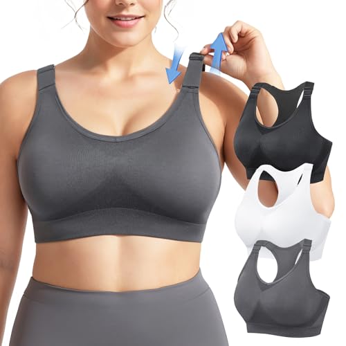 Best Racerback Bra for Large Breasts: Top Picks & Reviews 6 FITTIN Support Sports Bras for Women: 3 Pack Racerback Padded ...