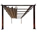 Produktbild Paragon Pavillon Überdachung Gazebo Florenz 11x16 dunkelbraun inklusive Sonnensegel