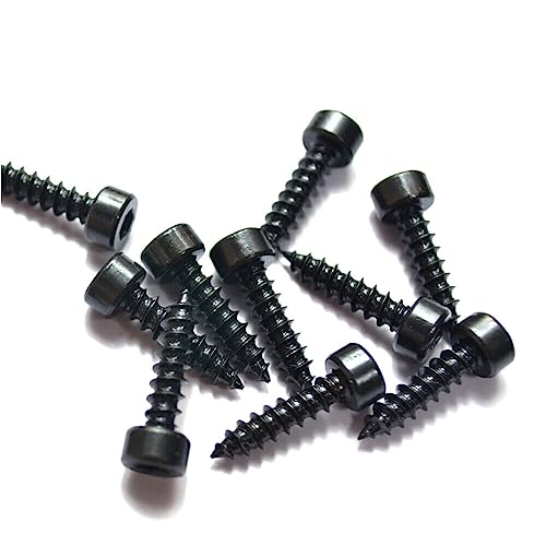 Tornillos autorroscantes negros hexagonales 100pcs M2.6 x 16mm miniatura 6