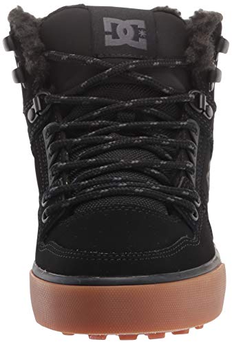 DC Men's Pure HIGH-TOP WC WNT Skateboard, Skate Shoe, Black/Red/Green