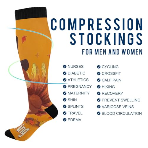 Image of Nander Kigai Compression Socks Women Men Knee High Stockings