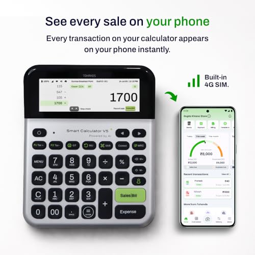 TOHANDS Store TOHANDS Smart Billing Calculator V5 with Printer and - Image 3