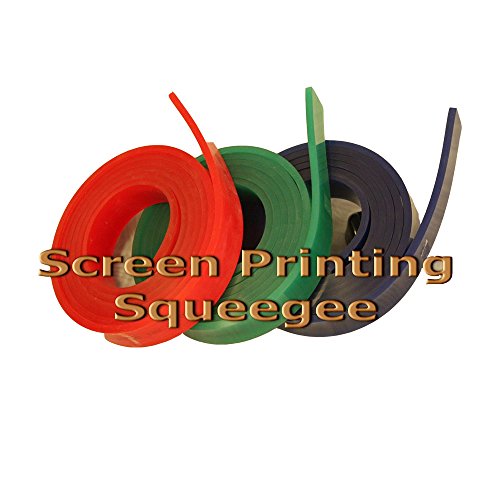 POVOKICI 50mm x 9mm x 6FT（ 72\"）Single Silk Screen Printing Squeegee Blade Polyurethane Rubber 70 Duro (Green Color) - Thumbnail 4