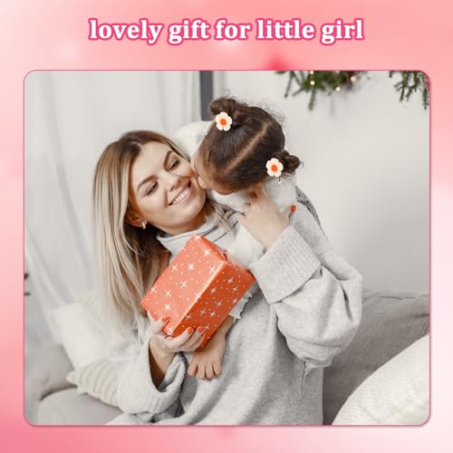 24 Stück Baby Haargummi mit Blumen Nahtlos Weich Haargummi mit Bonbonschleife Geeignet für Kinder Kleine Mädchen