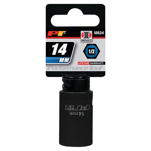 Image of Performance Tool M824 1 /2 Drive 6-Point Impact Socket, 14mm