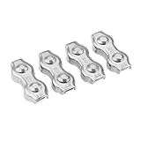 Tamaño: 2 mm. 316 2,3,4,5,6,8,10 mm doble cuerda de alambre agarres de acero inoxidable Abrazadera clips