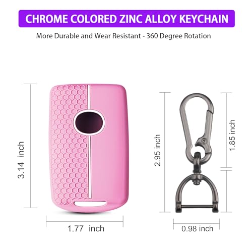 Image of QBUC 2PCS for Mazda Silicone Rubber Key Fob Cover with Keychain (4 Buttons)