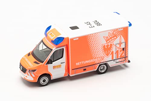 herpa car model Mercedes-Benz Sprinter '18 Fahrtec RTW Fire Brigade Essen, on a scale of 1 : 87, plastic miniature - Image 3