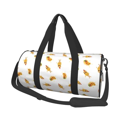Travel Duffle Bag, Funny Cartoon Hot Dog Print Sports Gym Bag for Women Men, Carry On Bag Weekender Overnight Duffel Bag, Personal Item Travel Bag
