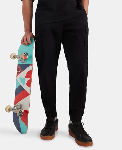 Image of Jockey Groove MZ10 Men Super Combed Cotton Woven Regular Fit Cargo Jogger with Seven Pockets