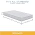 Simmons Kids Silver Nights Dual Sided 2-Stage Baby Crib Mattress and Toddler Mattress - GREENGUARD Gold Waterproof - Sustainably Sourced Core Fiber Core, Grey