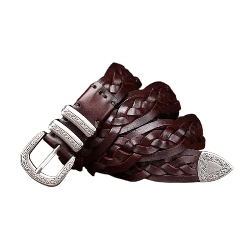 RGWYGCG Casual Braided Belts for Men, Western Buckle Mens Braided