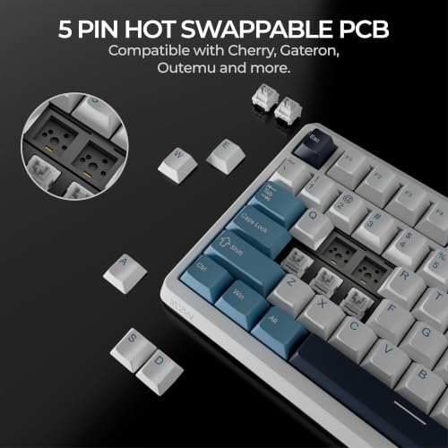 Image of Vantage 75% Wireless Mechanical Keyboard | Gasket Mount | 4-Layer Sound Absorption | 5-Pin Hot-Swap | Pre-Lubed Linear Switches | Doubleshot PBT | Tri-Mode | 4000mAh | RGB Backlit