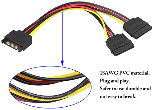 ZdyCGTime Alimentatore SATA a 15Pin 1 punto 2 Y