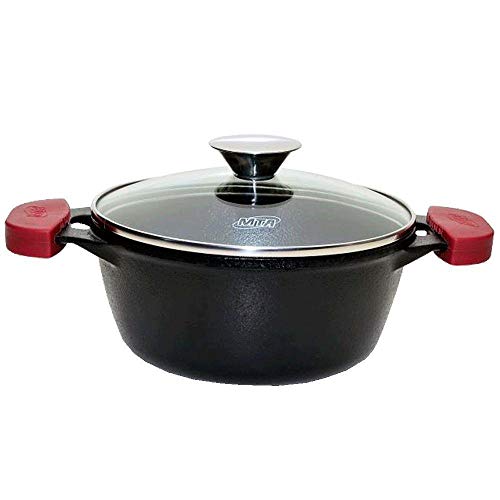 Caçarola De Ferro Fundido N 24 Tampa Vidro 8342 Mta