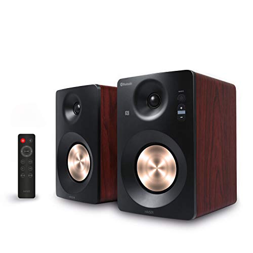 HSR 120 BT PRO | 60 Watt RMS Aktiv Studio-Lautsprecher Paar mit • Bluetooth • NFC • USB • Boxen • Neodym | Aktiv-Lautsprecher-System