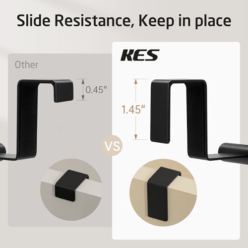 KES Toallero Negro Toallero para Puertas Toallero de Cocina, Barras para Colgar Paños de Cocina 2 Paquetes Toallero Mano, KTH500S26-BK-P2 - imagen 3