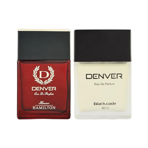 Image of DENVER Honour & Black code Perfume For Men - 60ML Each, Pack Of 2| Long Lasting Perfume Body Scent For Men