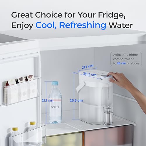 Waterdrop FreshTaste Instant Electric Water Filter Jug, 4L Rechargeable Dispenser, Reduces Calcium, Chlorine, Lead, Copper, Purifies, White (Replacement Filter: WD-EWFS) - Image 9