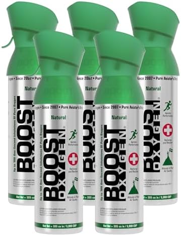 Boost Oxygen Medium Natural 5L Canister | Respiratory Support for...