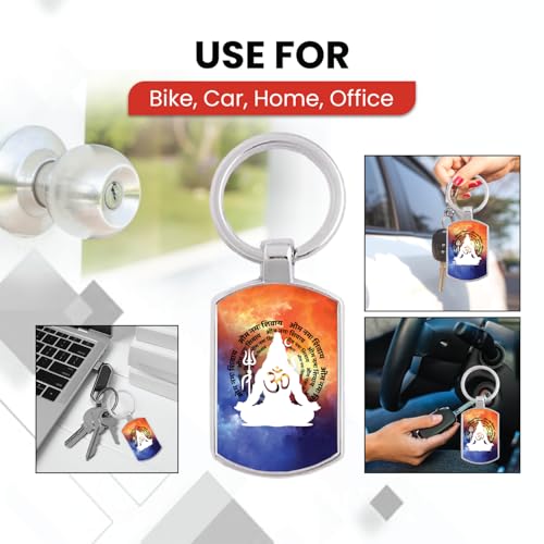 Image of Stylish Metal Keychains with Permanent Glossy Print - Inspirational Quotes & Spiritual Designs - Perfect Key chains for loved ones, Personal Use, Gifts & Return Gifts