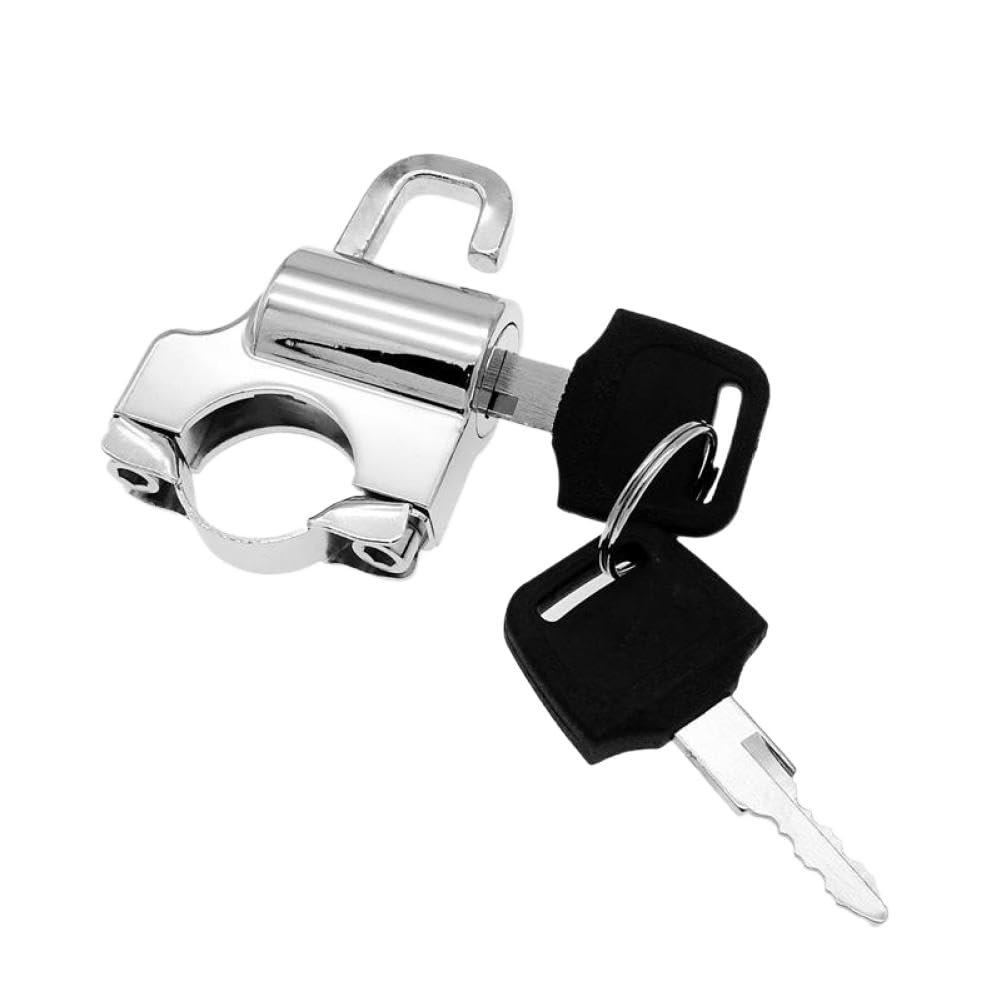 Candado para casco de manillar de motocicleta, Compatible con manillares de 7/8 pulgadas y 22mm, incluye 2 kits de candados de seguridad