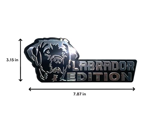 Image of Dog Edition 3D Car Badge, Laser Cutting Metal Emblem, Cute Dogs Decals (Labrador)