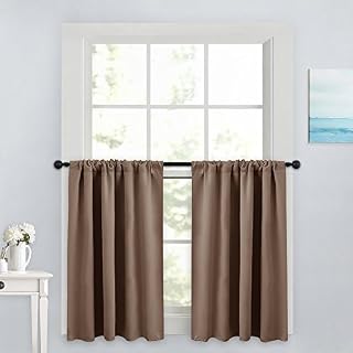 PONY DANCE Window Treatment Tiers - Blackout Rod Pocket Curtains Home Decor Energy