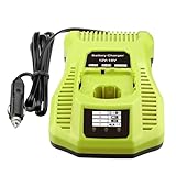 Chargeur de véhicule Ryobi - Pour Ryobi 12 V 14,4 V 18 V - Hydrure Optimum - Chargeur automobile portable double chimie au lithium ou NiCad - Pour batterie P107 P102 P108 P122 P161 P190